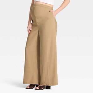 NWT Isabel Maternity By Ingrid & Isabel High Rise Wide Leg Pant Size Medium